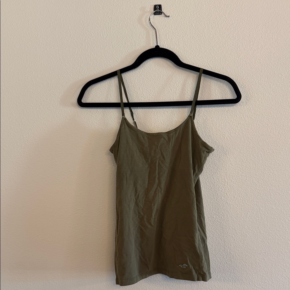 Hollister Green Basic Spaghetti Strap Cami